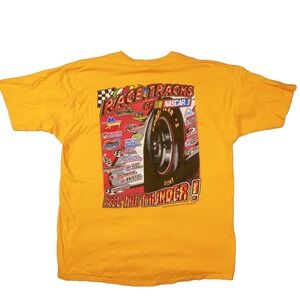 Vintage Y2K‎ NASCAR 2000 Racetracks Graphics T Shirt Short Sleeve size XXL